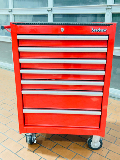 【激安】Seednew 7段キャビネット《レッド》【現役引退品】