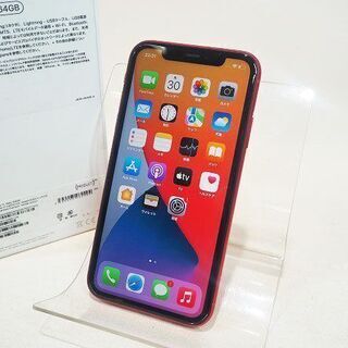 【苫小牧バナナ】Apple/アップル MWLV2J/A SIMフリー iPhone11 プロダクトレッド 64GB バッテリー最大容量100％ 動作OK♪