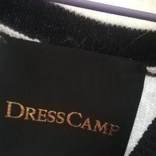 【値下げ】DressCamp 白と黒のドット柄ワンピの画像