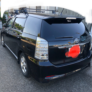値下げしました！ウィッシュ　ルーフキャリア付き　サーフボードや脚立等乗せられますの画像