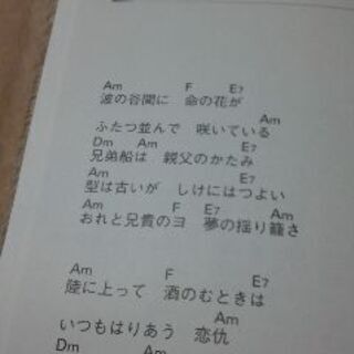 （値下げしました）演歌歌詞集：ギター弾き語り、（値下げしました）未使用品です。大きな歌詞とコードネーム付きの画像