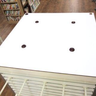 J-AXIS 店舗販促什器 直径38×高143cm 正方形 回転式 ディスプレイ棚 フック付き 店舗什器 スチールラック 札幌 厚別店の画像