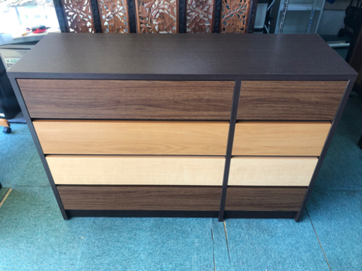 【リサイクルサービス八光　田上店　配達・設置OK】中村敬木工　4段ワイドチェスト