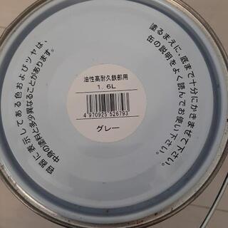 サビの上からそのまま塗れる鉄部用ペンキ　グレーの画像