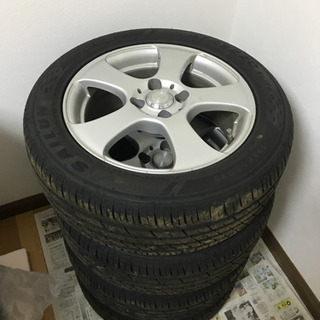 195/55/15 ET40 6J 4穴 ほぼ新品のタイヤ付き 4本セット