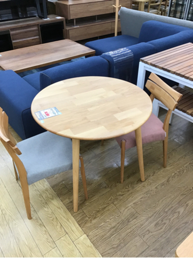 KJ-185【ご来店頂ける方限定】光グローバルトレーディング　ラウンドテーブル3点セット