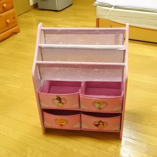 ディズニープリンセス　本棚＆おもちゃ箱　中古品