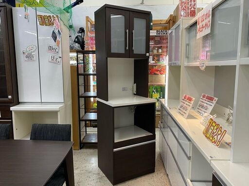 幅を取らないスリムサイズ！【愛品館 江戸川店】ニトリ　キッチンボード　食器棚　「お問い合わせ番号 151-007191-007」　配送可　代引き配送可