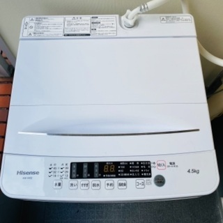 【準新品】1週間以内の問い合わせで譲ります　2021年7月購入　Hisense 4.5kg 洗濯機　美品の画像