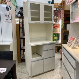 Made in Japan 使いやすいサイズ！【愛品館 江戸川店】パモウナ 　キッチンボード　食器棚　「お問い合わせ番号 151-007182-007」　配送可　代引き配送可 