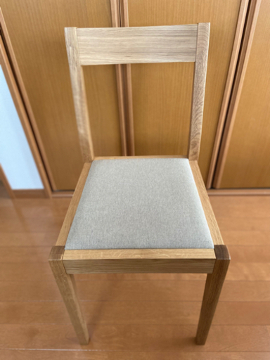 無印良品 オーク材チェア　布座 ほぼ新品