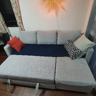 ニトリのカウチソファー・ソファベッド（美品）　◆収納付き