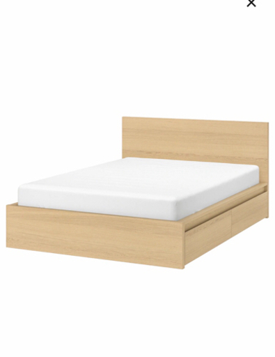 【再募集】IKEA ベッドフレーム　収納付き　マットレス