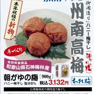 行楽シーズンにおススメ！「朝がゆの梅」　岡崎　豊田　安城　西尾　...