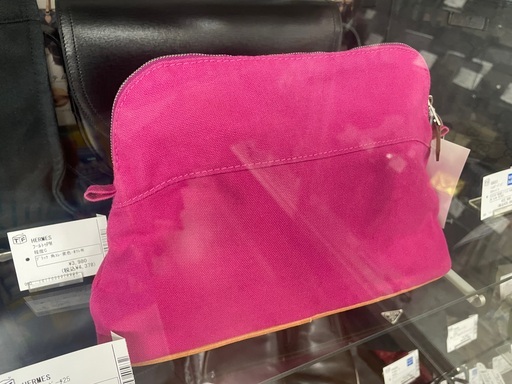 HERMES ボリードポーチ25 程度B ピンク