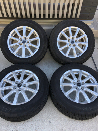 195/65R15 バリ山スタッドレスタイヤ付きホイール4本  プリウス等に！　ランクB