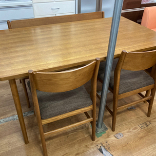 ダイニング4点セット ブラウン 幅140cm 中古