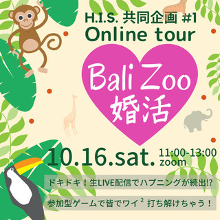 婚活ZOOMツアーバリ動物園 ,旅行会社 H.I.S.との共同企