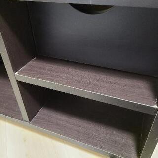 デスク／テレビ台／伸縮、収納付きの画像