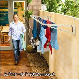 超激安　折りたたみ式物干し台　ヒルズ　スパフォールド120 オー...