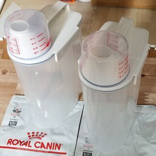 【無料】ペットフード（ドライフード）パッキン付き密閉容器と療養食