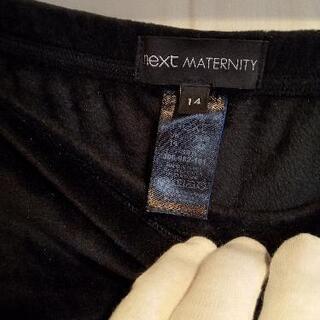 値下げしました　マタニティウェア　レギンス　英国ブランド　UK14　フリース　黒　高見えの画像