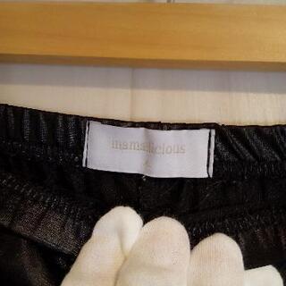値下げしました　マタニティウェア　レギンス　英国ブランド　XL　皮革風　黒　高見えの画像