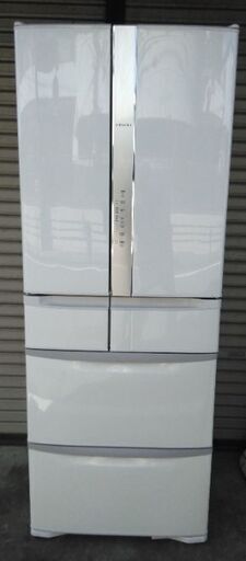 日立 6ドア冷蔵庫 475L 真空チルド ホワイトR-F48M3 19年製 美品 配送無料