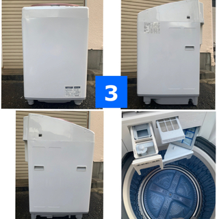 🔰配送無料🚛当日配送‼️ ファミリー向け 洗濯乾燥機　7〜８キロ 🏅　大阪　兵庫　京都　奈良　滋賀　和歌山　兵庫　✅　冷蔵庫　も出品✨　洗濯機の画像