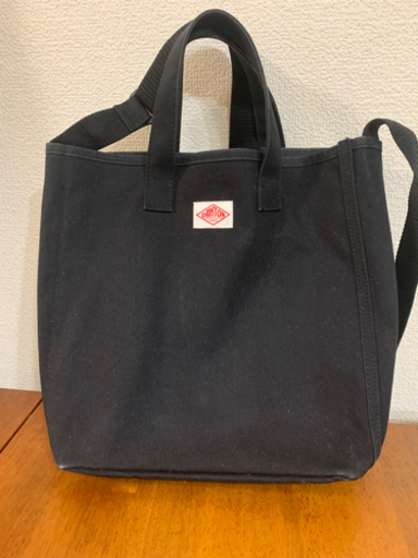ダントン　トートバッグ　ブラック　肩掛け紐つき