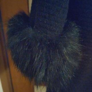 黒のファーつきコート✨ほぼ新品おの画像