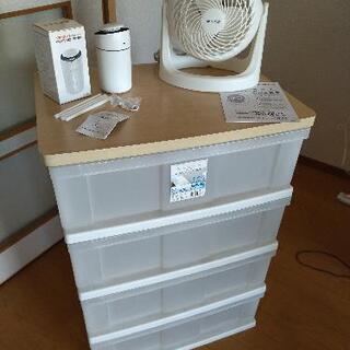 お取引決定！4段チェストケース&サーキュレーター&加湿器の画像