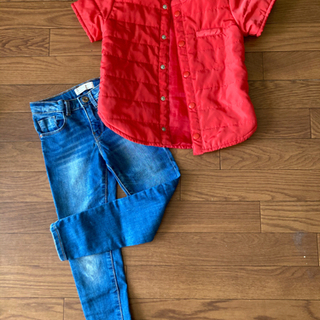 半袖ダウン　ジーパン　110 beams mini ZARA