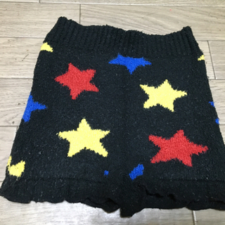 黒×星柄　モコモコふわふわカラフルマシュマロパンツ（オーバーパンツ）80～95㎝の画像