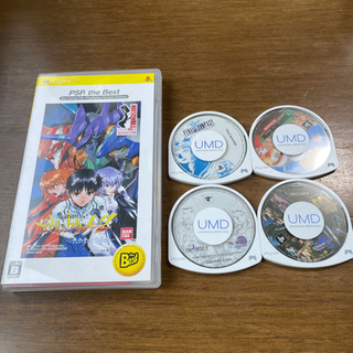 PSP、ソフト5枚、付属品の画像