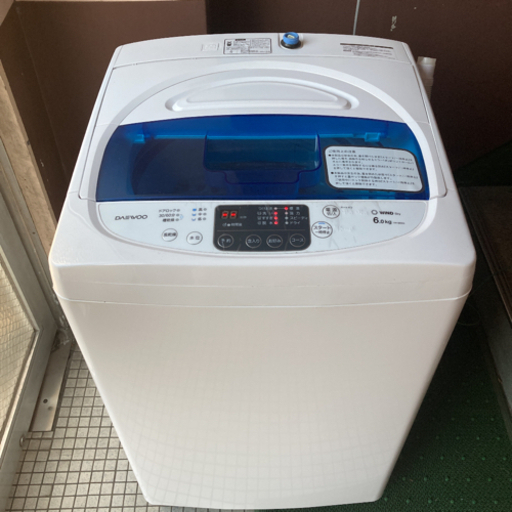 美品　全自動洗濯機　2019年モデル　DW-S60KB　6.0kg全自動洗濯機