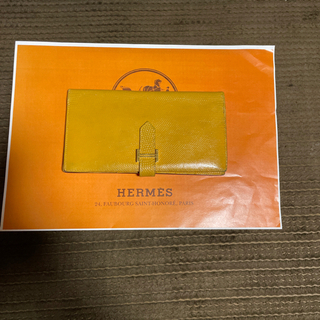 断捨離中　お値下げしました。HERME'S べアンスフレ　高級リザ-ト　レモンイエロー