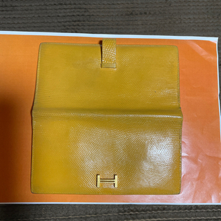 断捨離中　お値下げしました。HERME'S べアンスフレ　高級リザ-ト　レモンイエローの画像