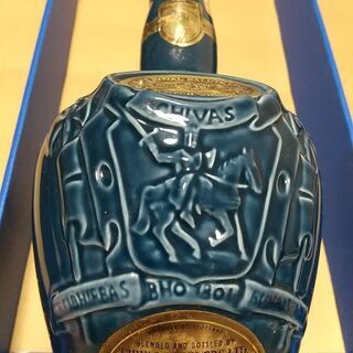 ロイヤルサルート 21年 陶器ボトル　青　空き瓶　 700ml ...