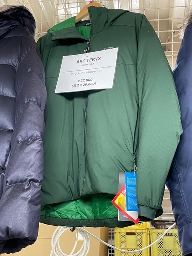アークテリクス　アトムフーデット中綿ジャケット　SIZE M 　メンズ