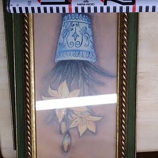 【中古】額縁⑪木目　緑②の画像