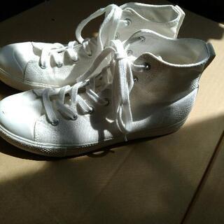 無印良品　２５.０ｃｍ　廃盤　撥水オーガニックコットン疲れにくいハイカットスニーカーの画像