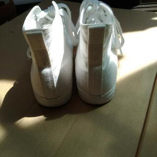 無印良品　２５.０ｃｍ　廃盤　撥水オーガニックコットン疲れにくいハイカットスニーカーの画像