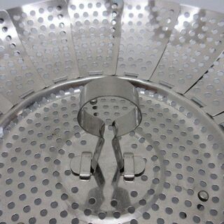 st0315　万能蒸し器　2個セット　ステンレス製　折りたたみ蒸し器　折りたたみ式　折り畳み式　ザル　蒸し料理　 日本製の画像