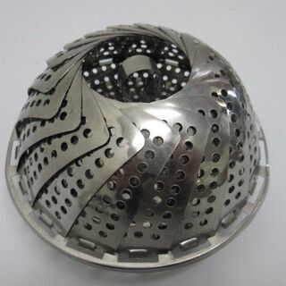 st0315　万能蒸し器　2個セット　ステンレス製　折りたたみ蒸し器　折りたたみ式　折り畳み式　ザル　蒸し料理　 日本製の画像