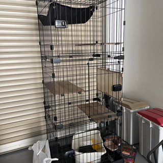 猫ケージ3段