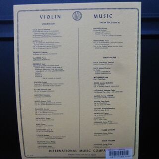 アコーライ　バイオリン協奏曲　第一番　イ短調　インターナショナルミュージック社　輸入楽譜の画像