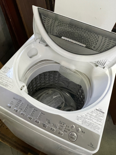 TOSHIBA 全自動洗濯機 AW-7G9BK-W  7kg 未使用品　2021年製　東芝　福岡市配達無料