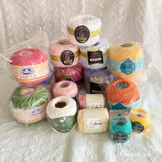 『ハンドメイド』レース糸と本のセット（決まりました）