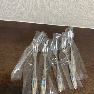 ステンレス、ホーク、スプーンセット未使用の画像
